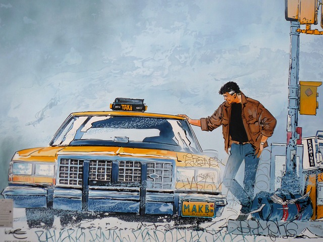 malované taxi
